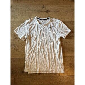 NIKE Mens White Running AIR BREATHE DRY Shirt Size Small CN9811-100